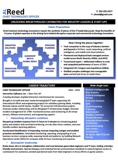 Chief Technology Officer Resume Sample 1 1 1 Chief Technology Officer Resume Sample 1