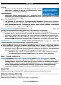 Presidents Resume Sample 2