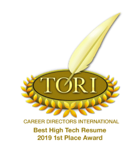 TORI AWD 2019 1ST PLACE BEST HIGH TECH RESUME