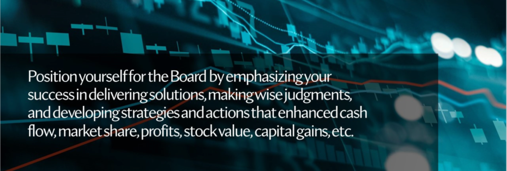 position Board of directors resume