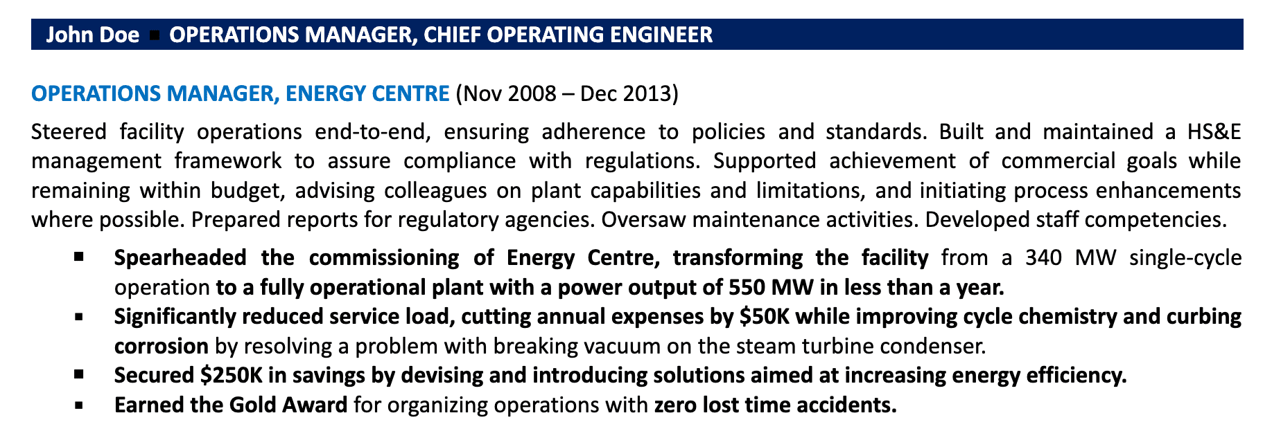 Engineering Skill Section