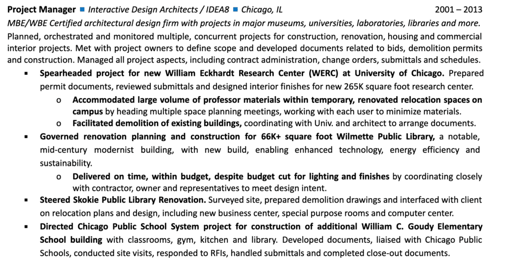 projects Project Management Resume Projects