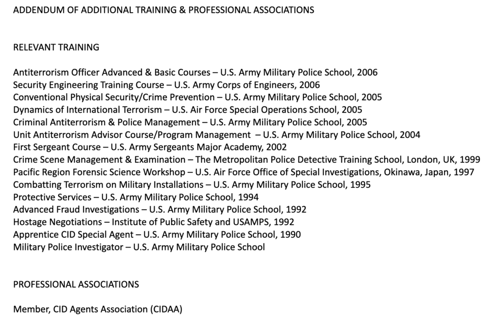 Additional Training