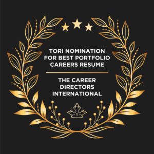 TORI Nomination for Best Portfolio Career Resume