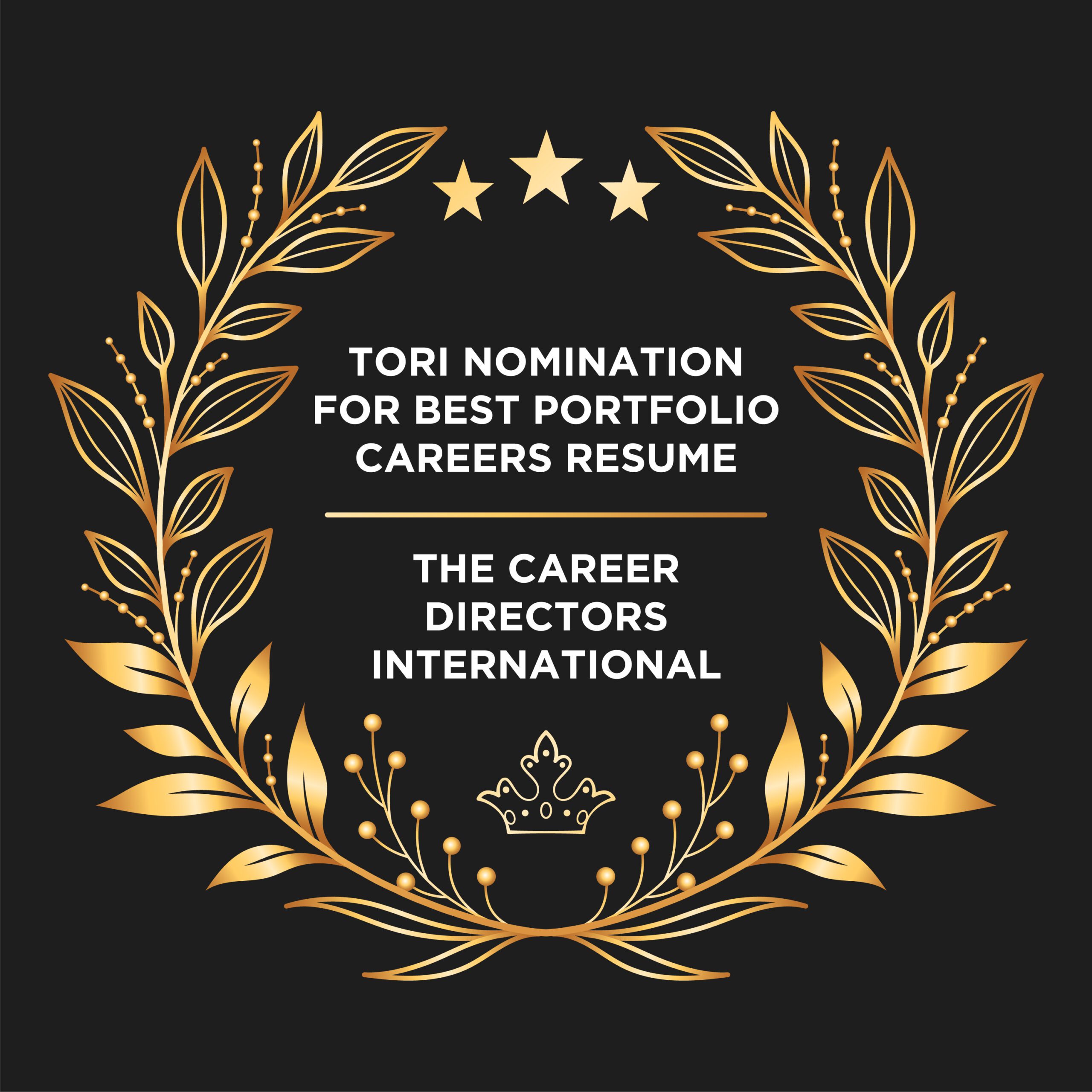 TORI Nomination for Best Portfolio Career Resume