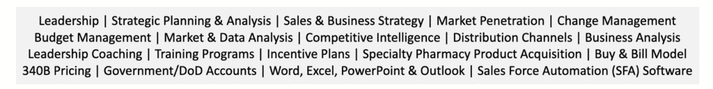 Sales Director Skill Section Sales Director - Skill Section