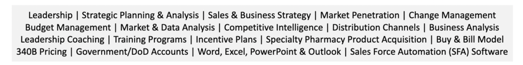 Sales Director - Skill Section