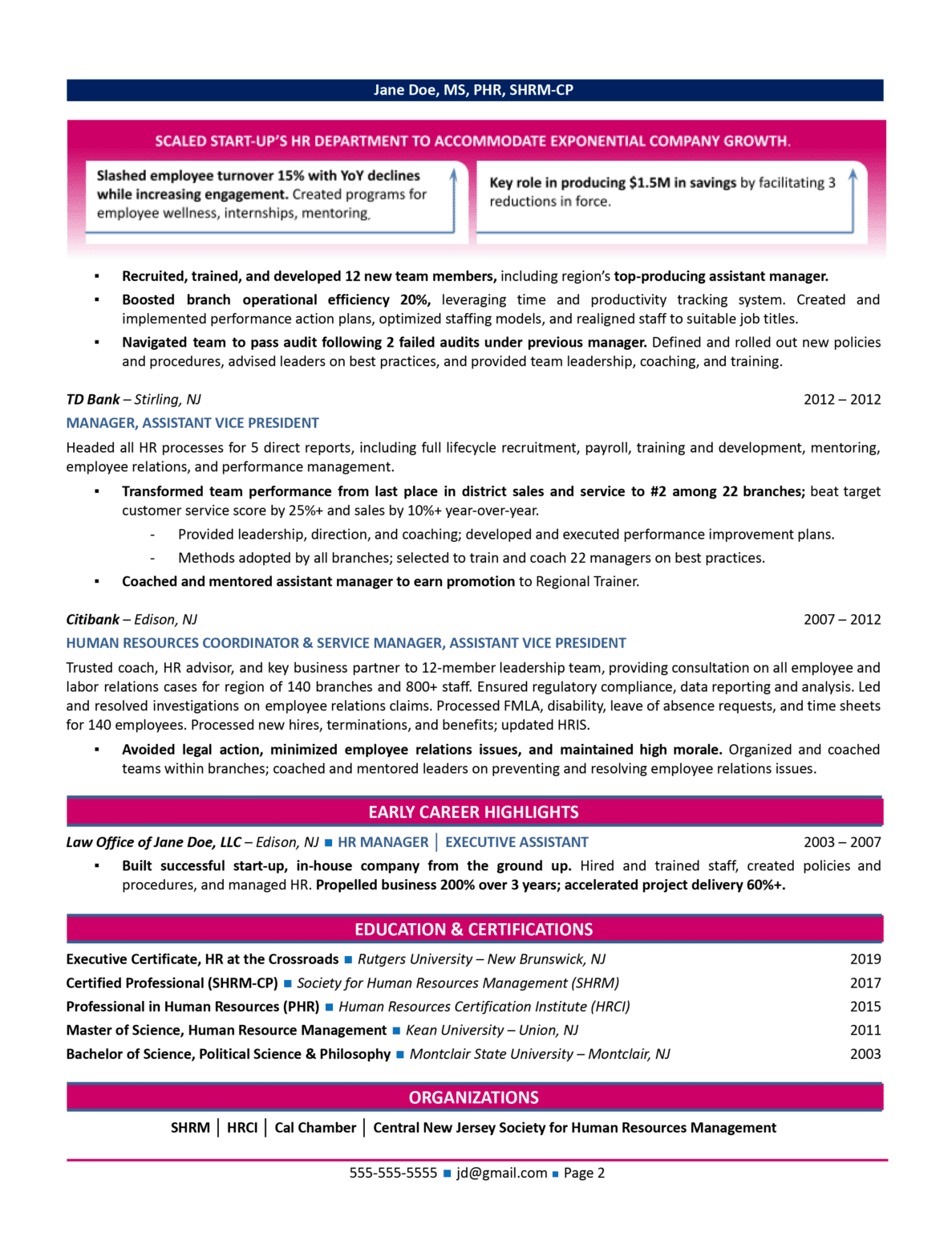 Job Winning CHRO Resume Examples - Chief Human Resource Officer Resume 1187x1536 