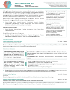 medical resume example