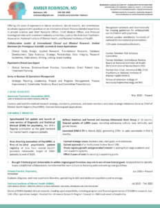 medical resume example