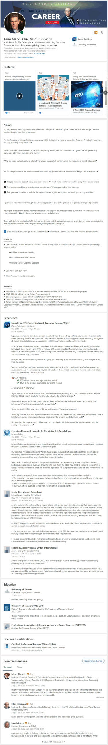 LinkedIn CEO Profile