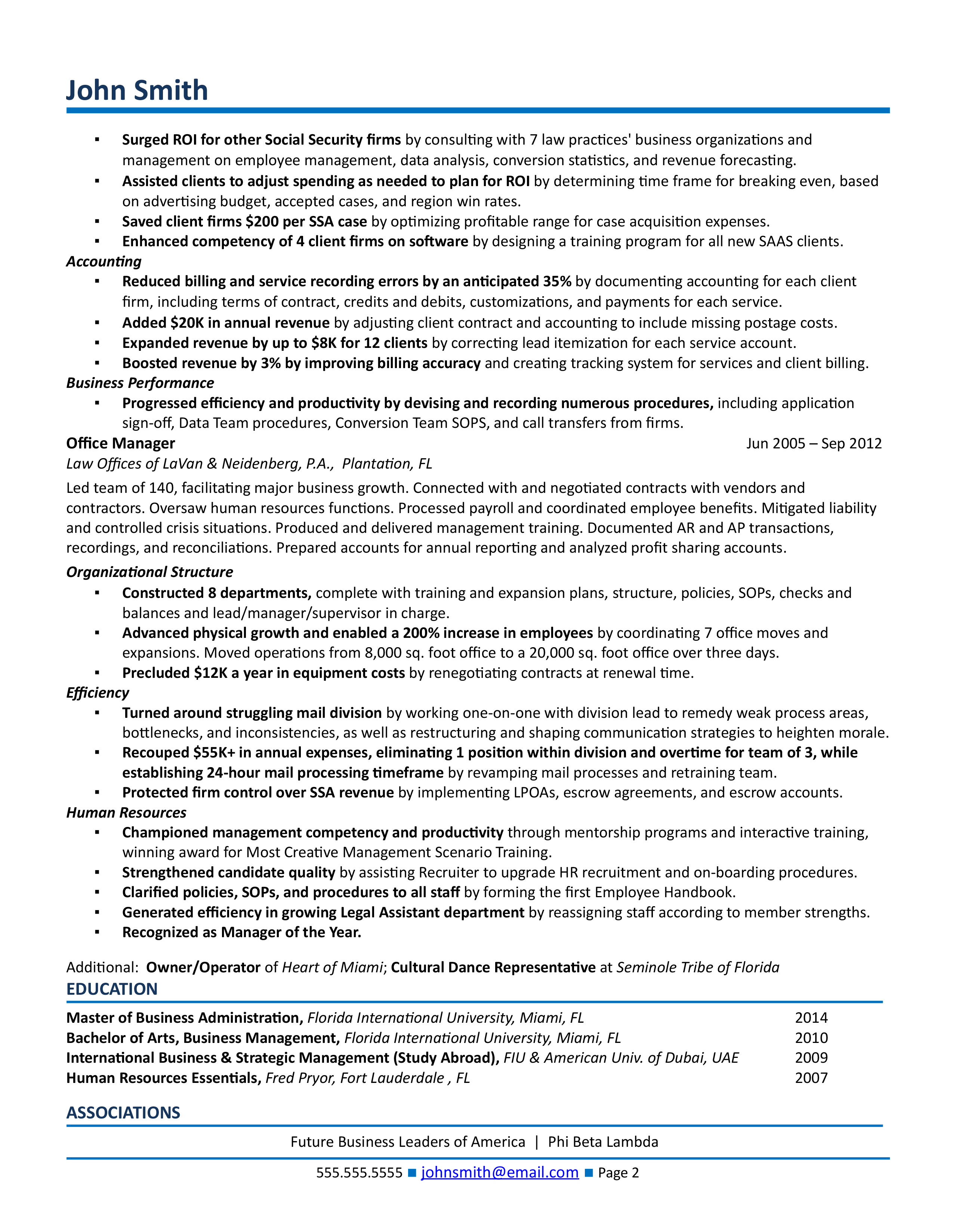 director of operations resume examples