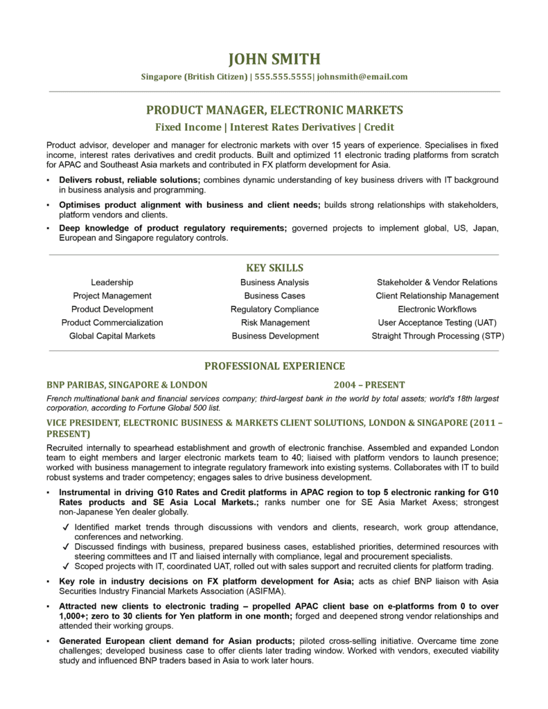 12 Job Winning Manager Resume - Product Manager Resume 791x1024 