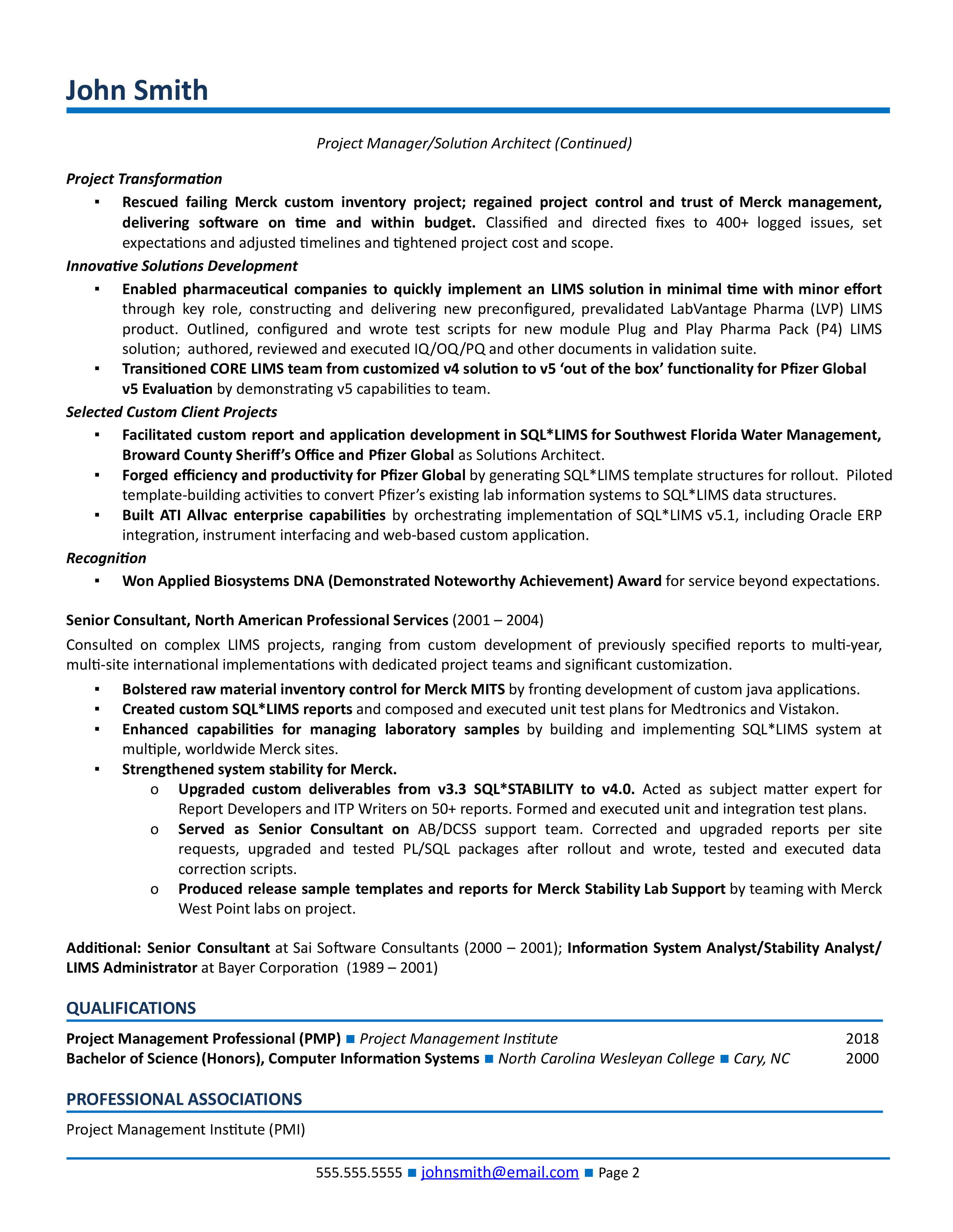 2024 Technical Project Manager Resume Example [+Guide]