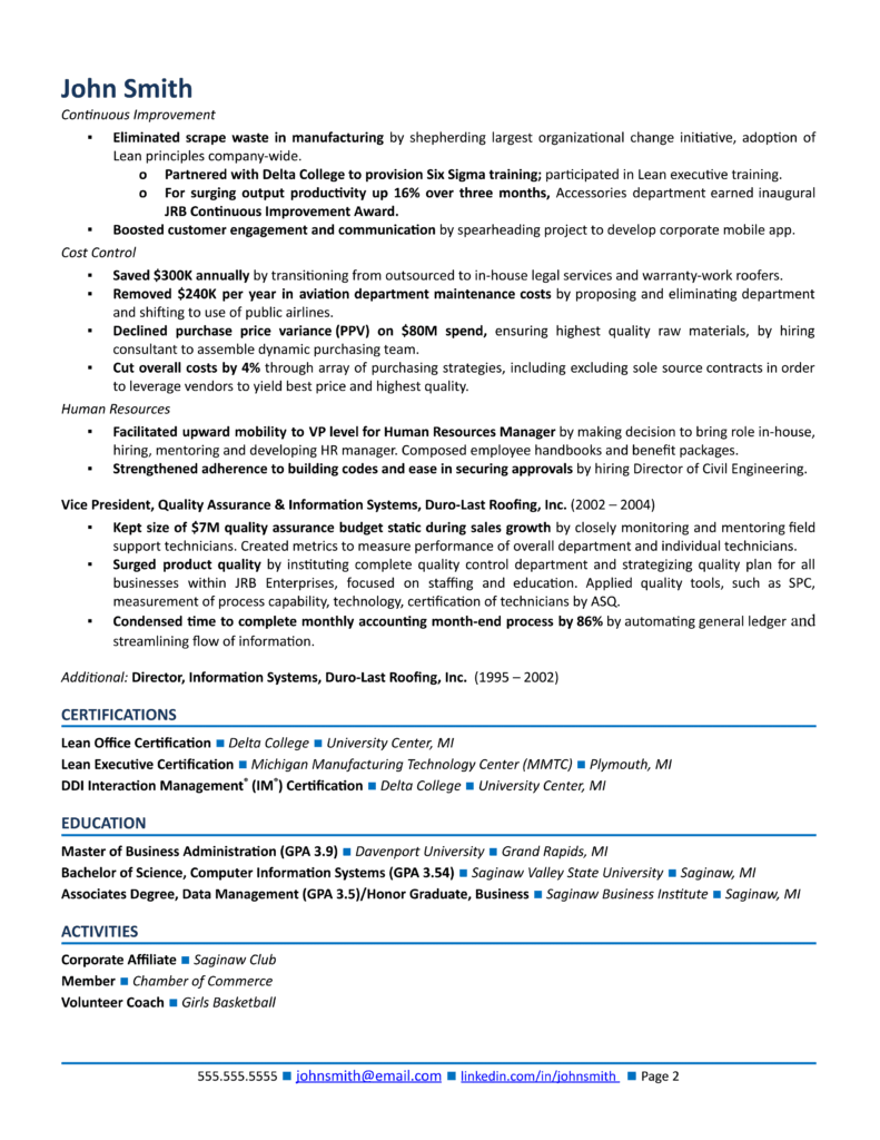 Job-Winning Business Executive Resume for 2026 [+Samples]