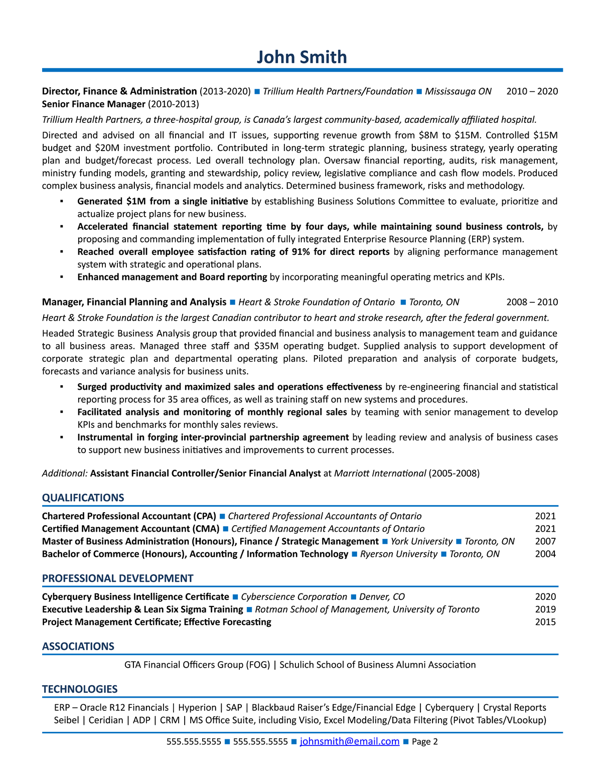 finance director resume examples