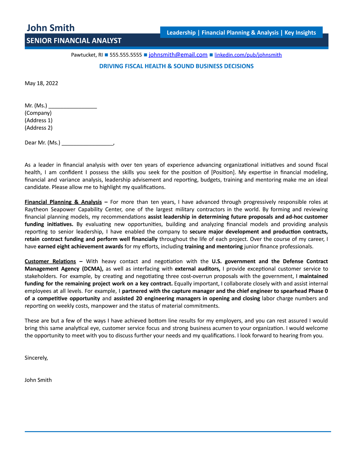 Best Financial Analyst Resume And Cover Letter For 2023   Financial Analyst Cover Letter 