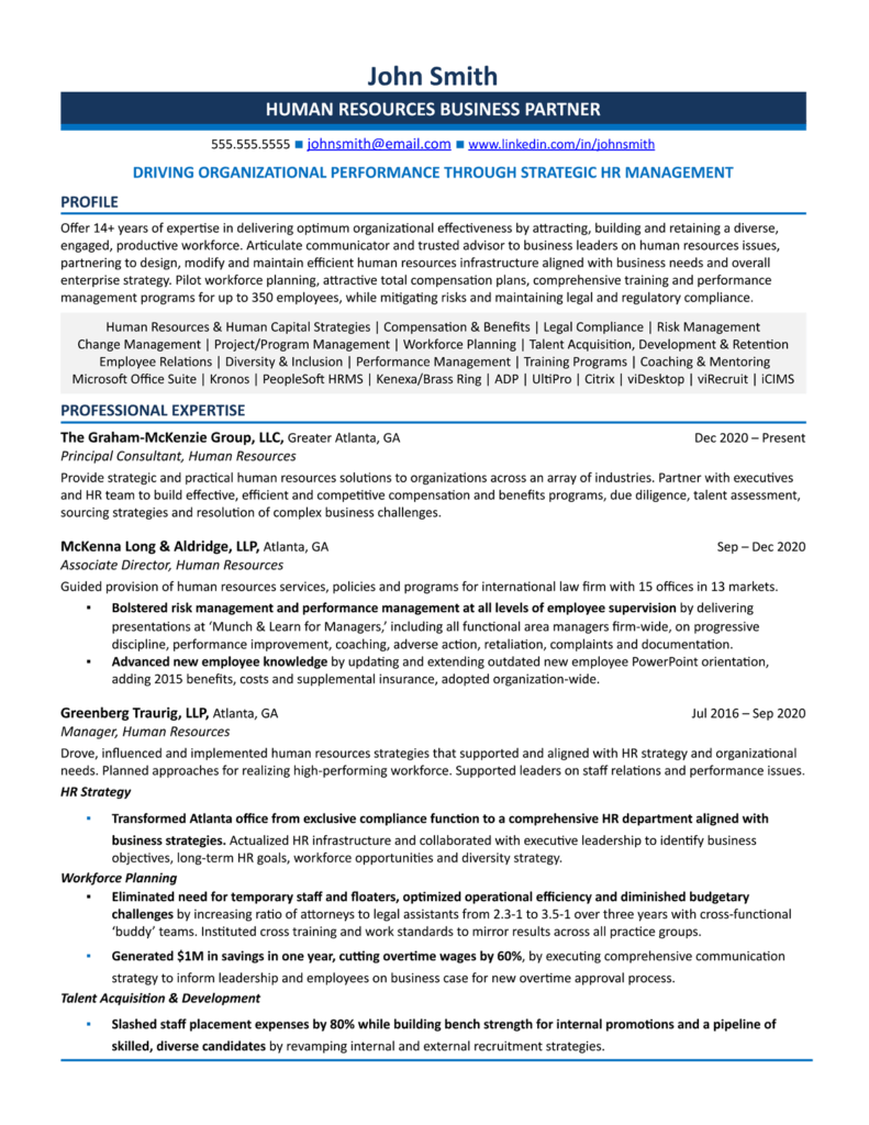 Human Resources (HR) Resume Examples for 2026 [+Guide]