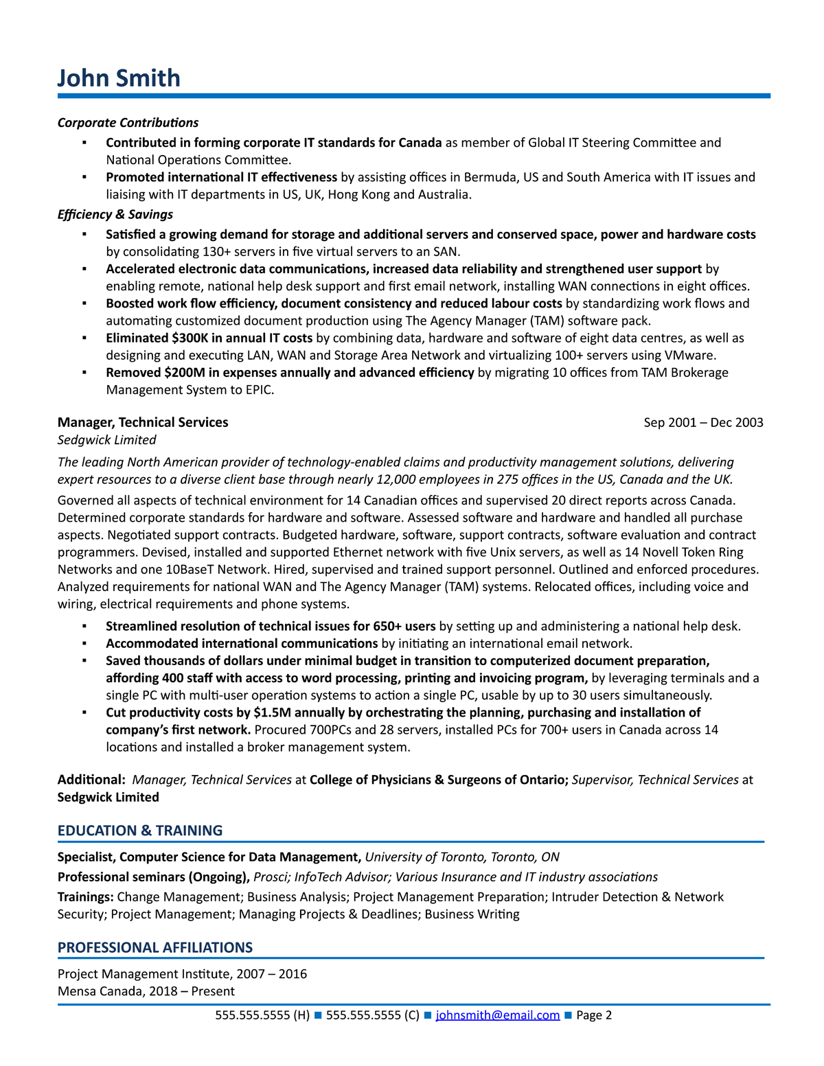 sample it project manager resume 1 sample it project manager resume