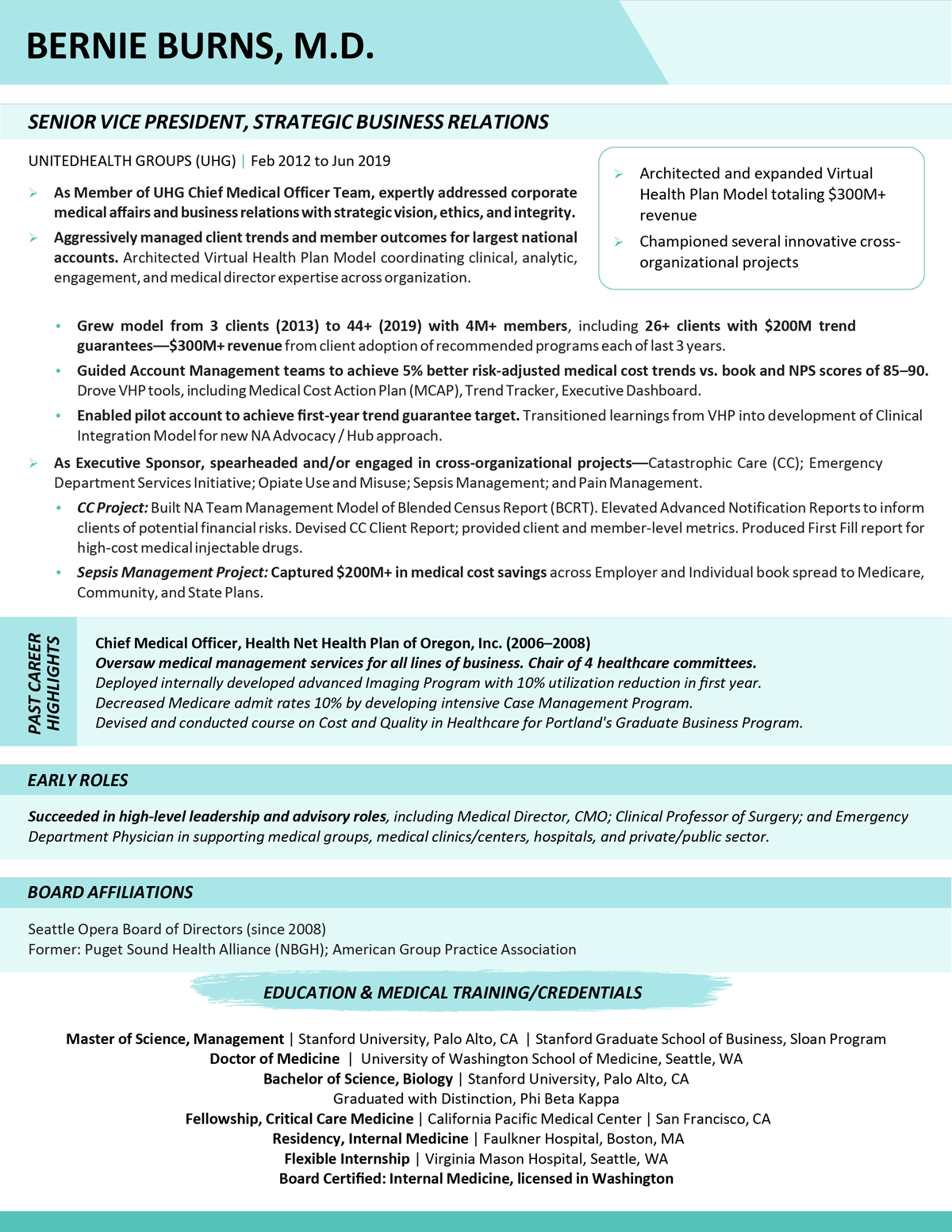 board director resume