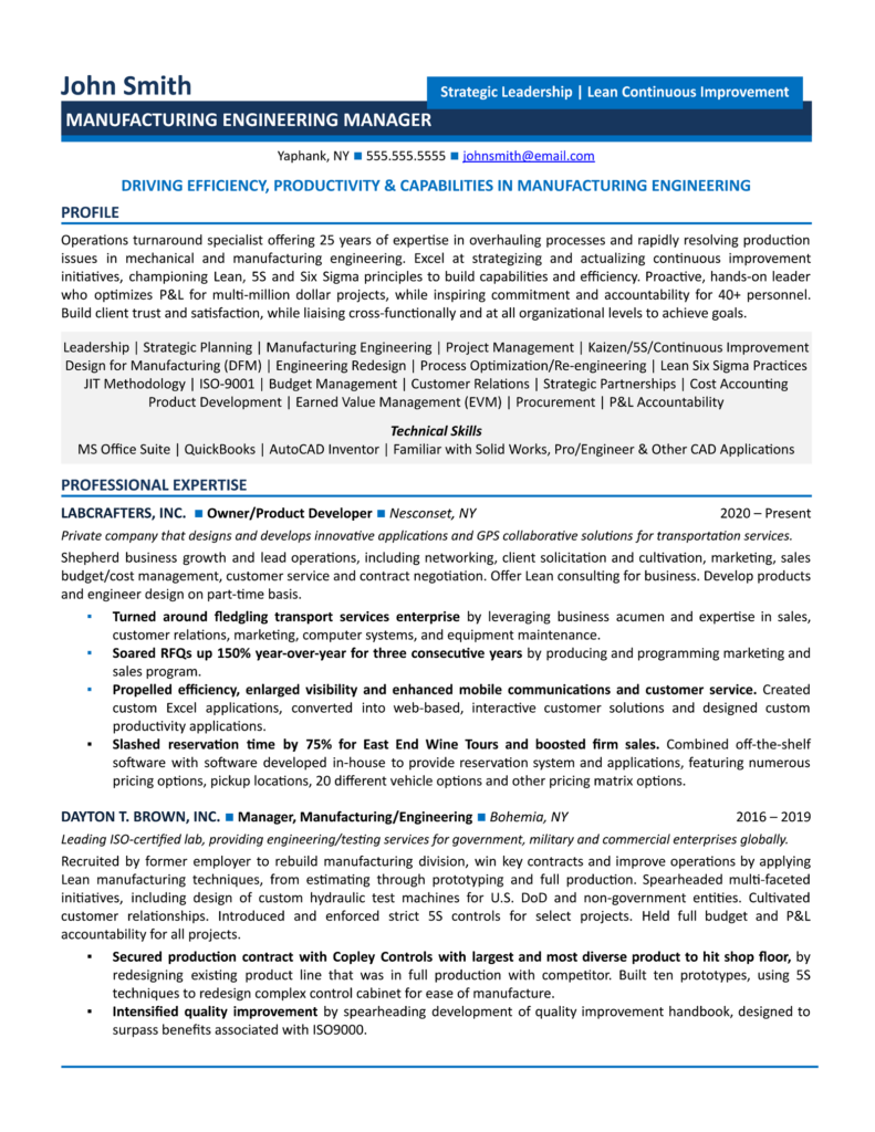 Job Winning Engineering Manager - Engineering Manager Resume Samples 791x1024 
