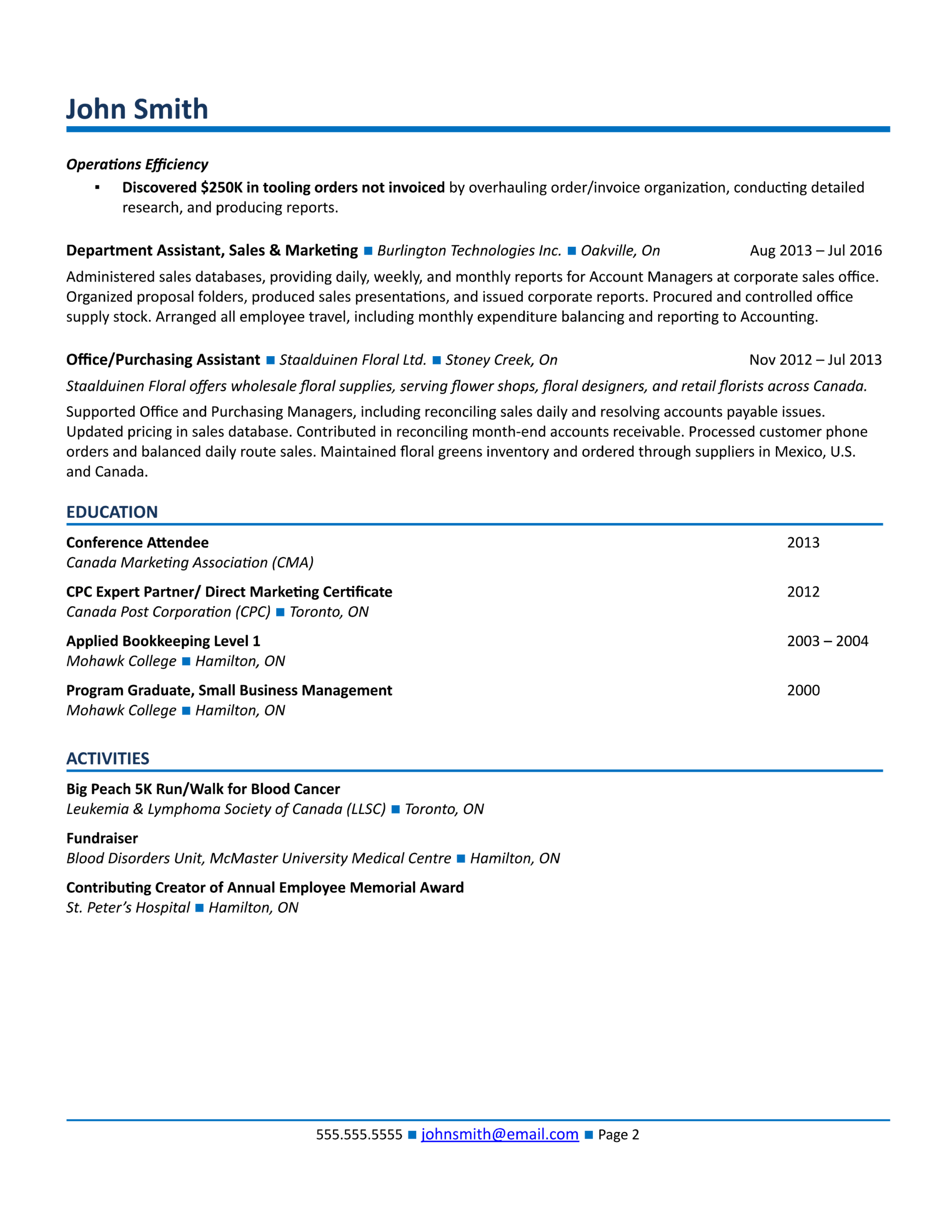 account management resume