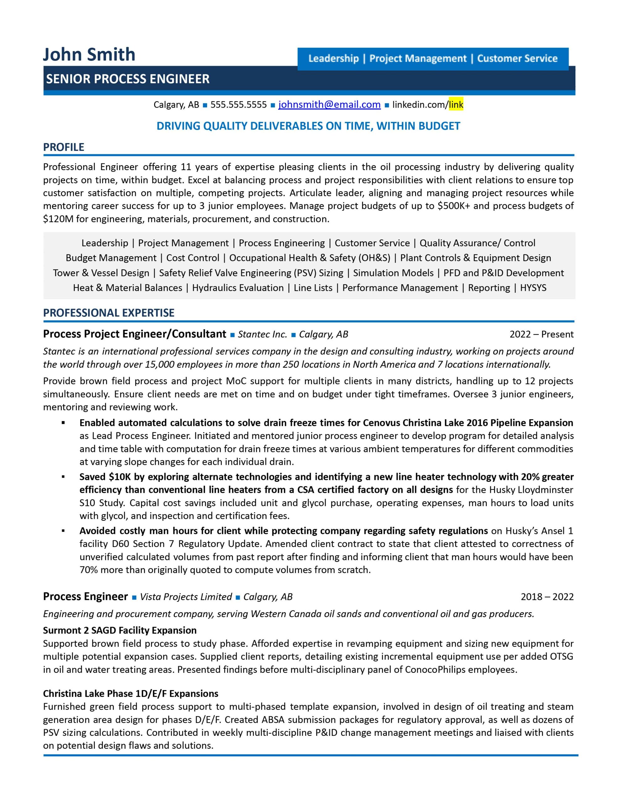 2025 Process Engineer Resume Examples Guide 