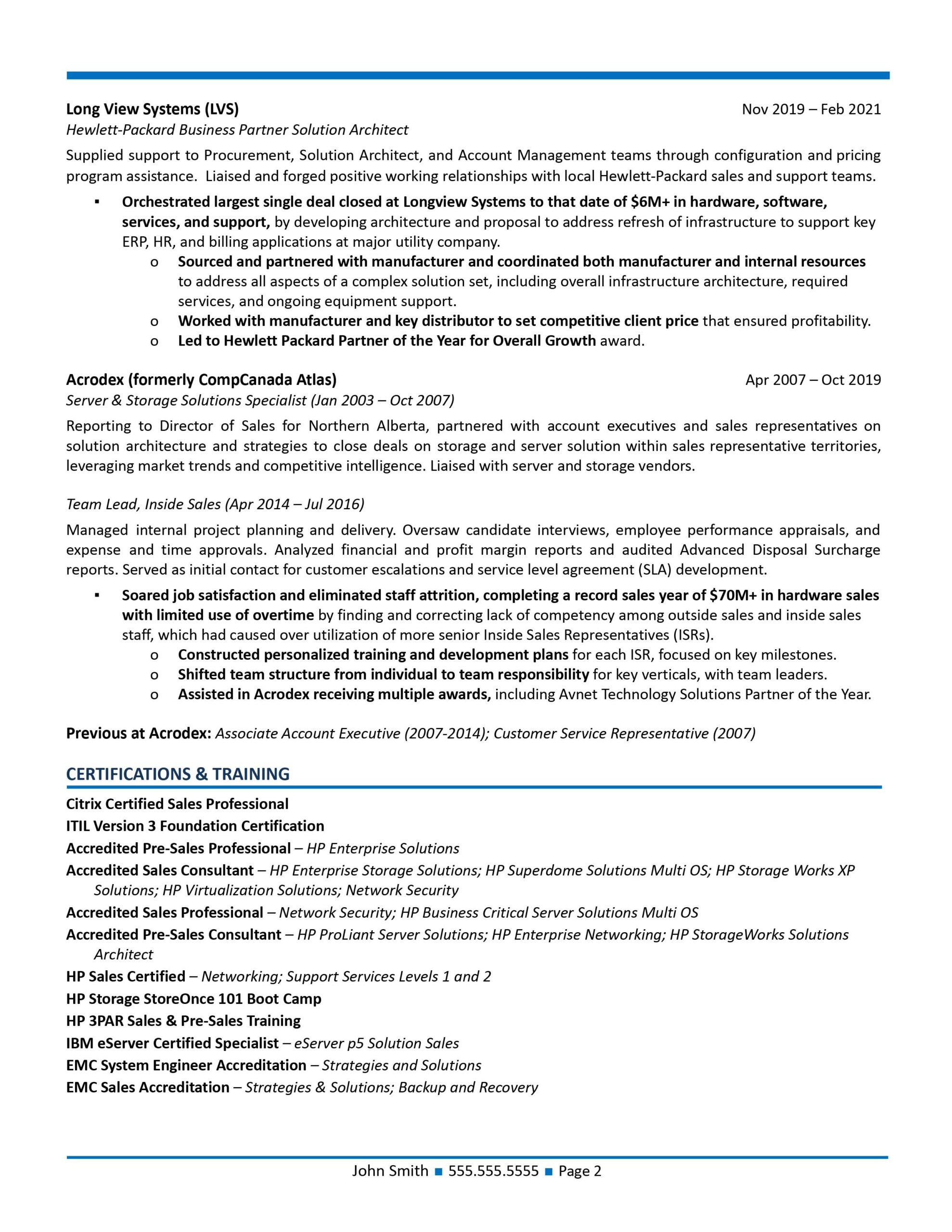 Solution Architect Resume Sample ll