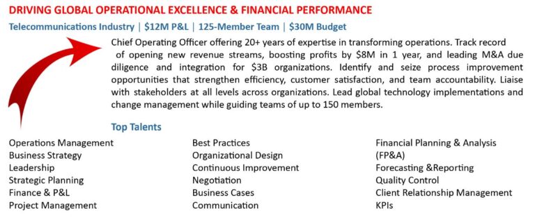 Chief Operating Officer COO Resume Examples For 2025