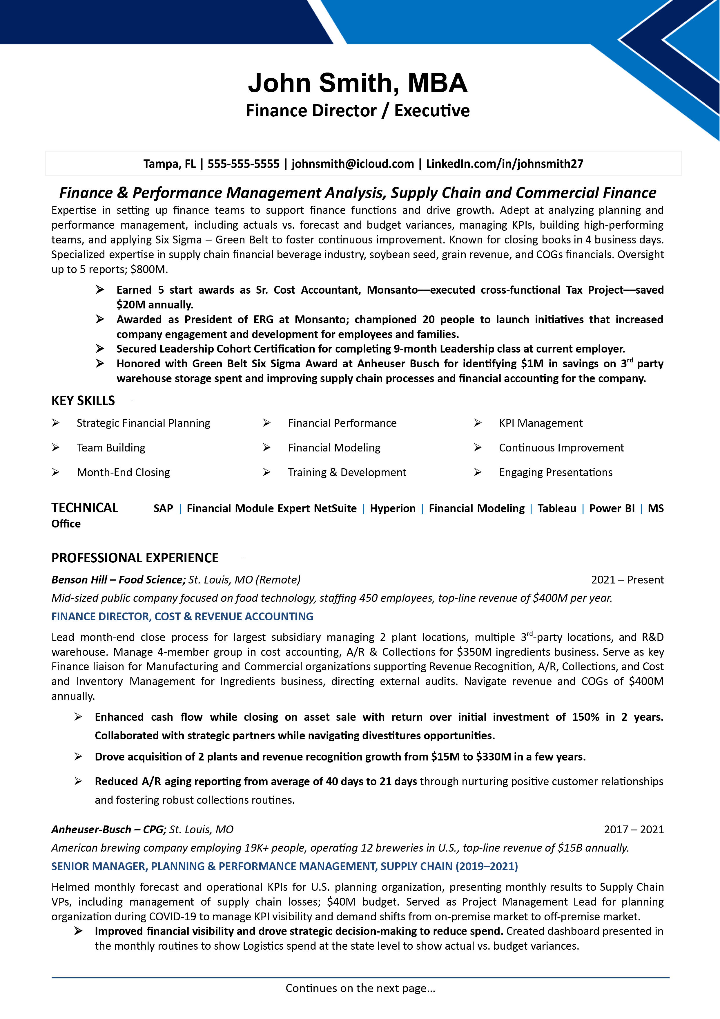 Finance Director Resume Examples For 2025 Guide 