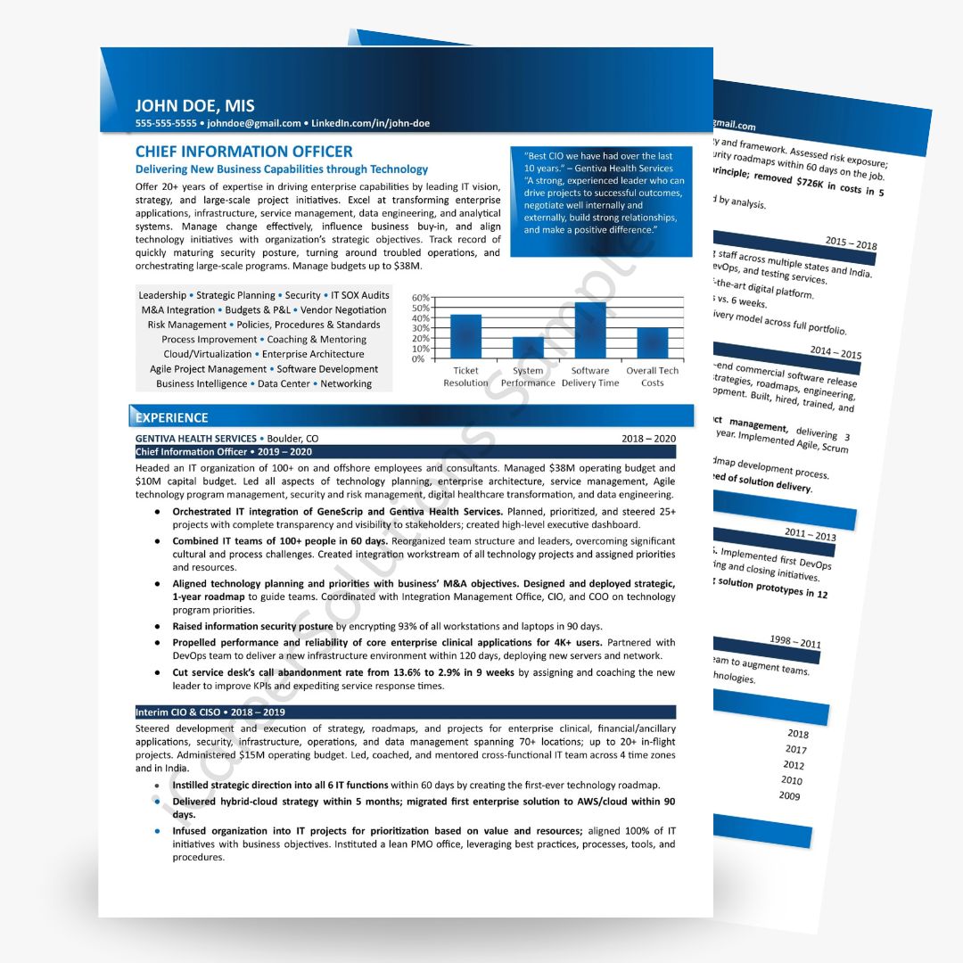 CIO Resume Examples for August 2026 [+Guide]