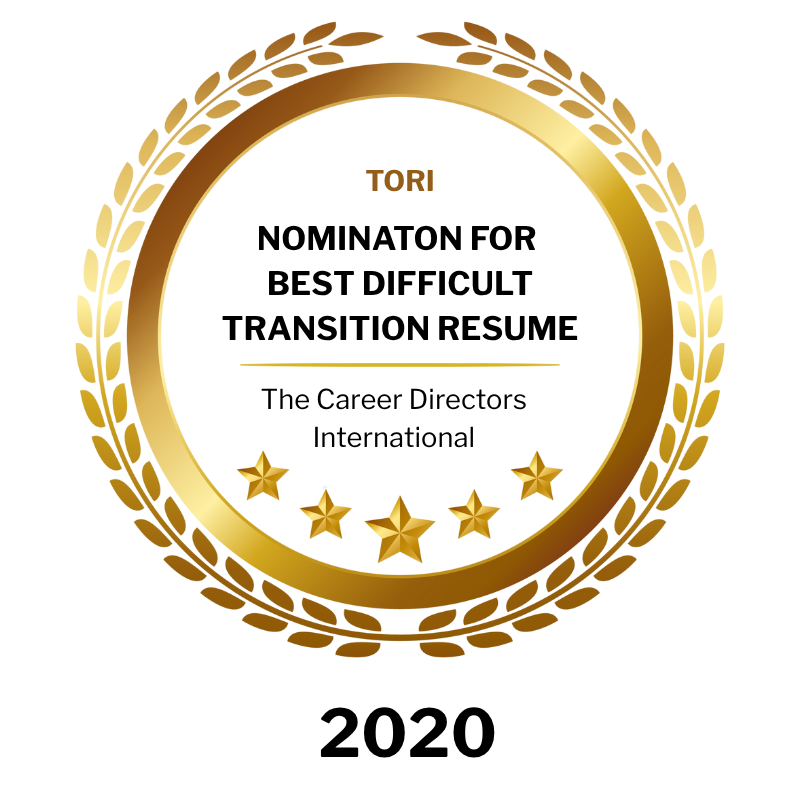 Nominaton for Best Difficult Transition Resume