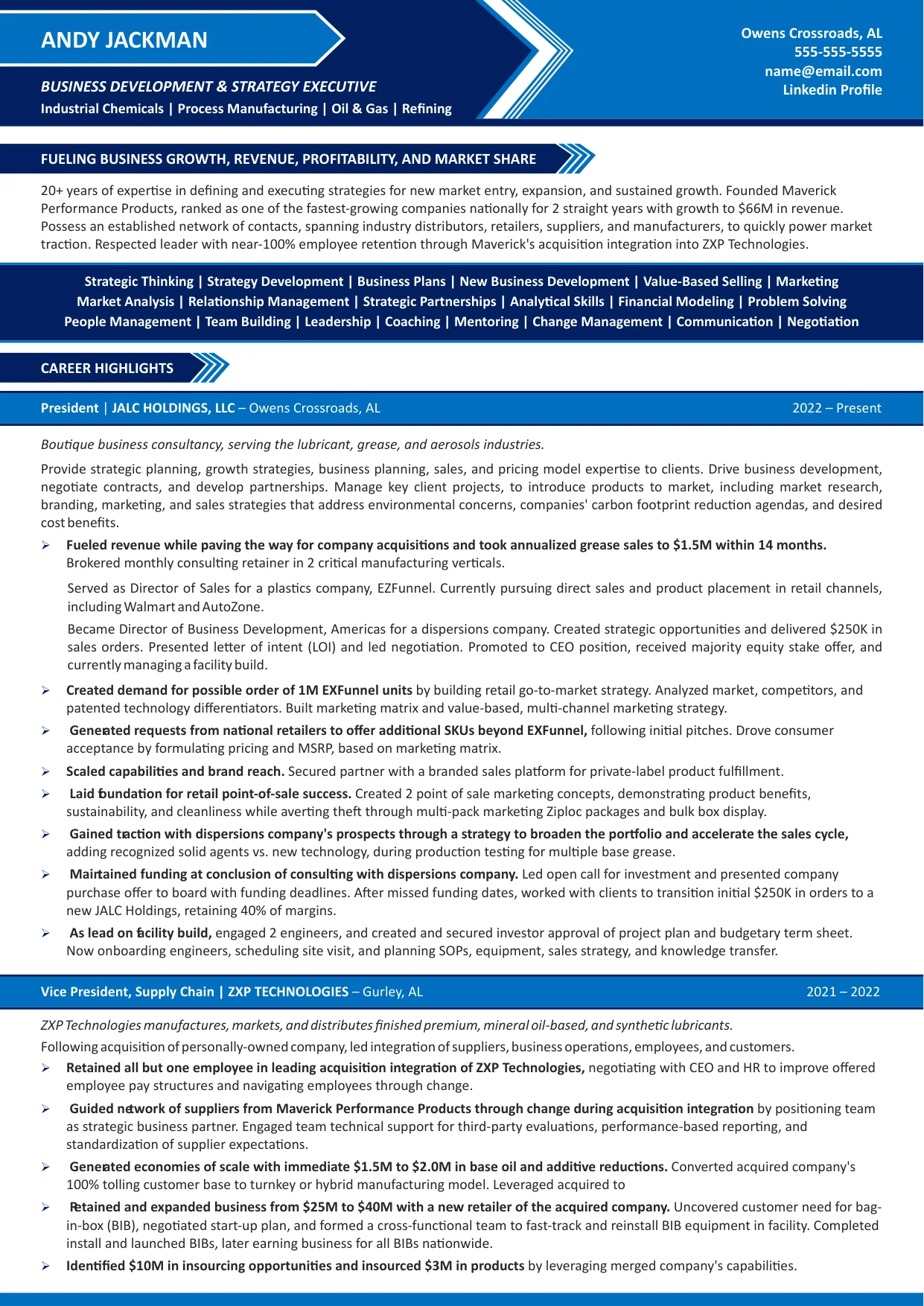 business development executive resume Director of business development resume example entered in the TORI 2023 awards, page 1