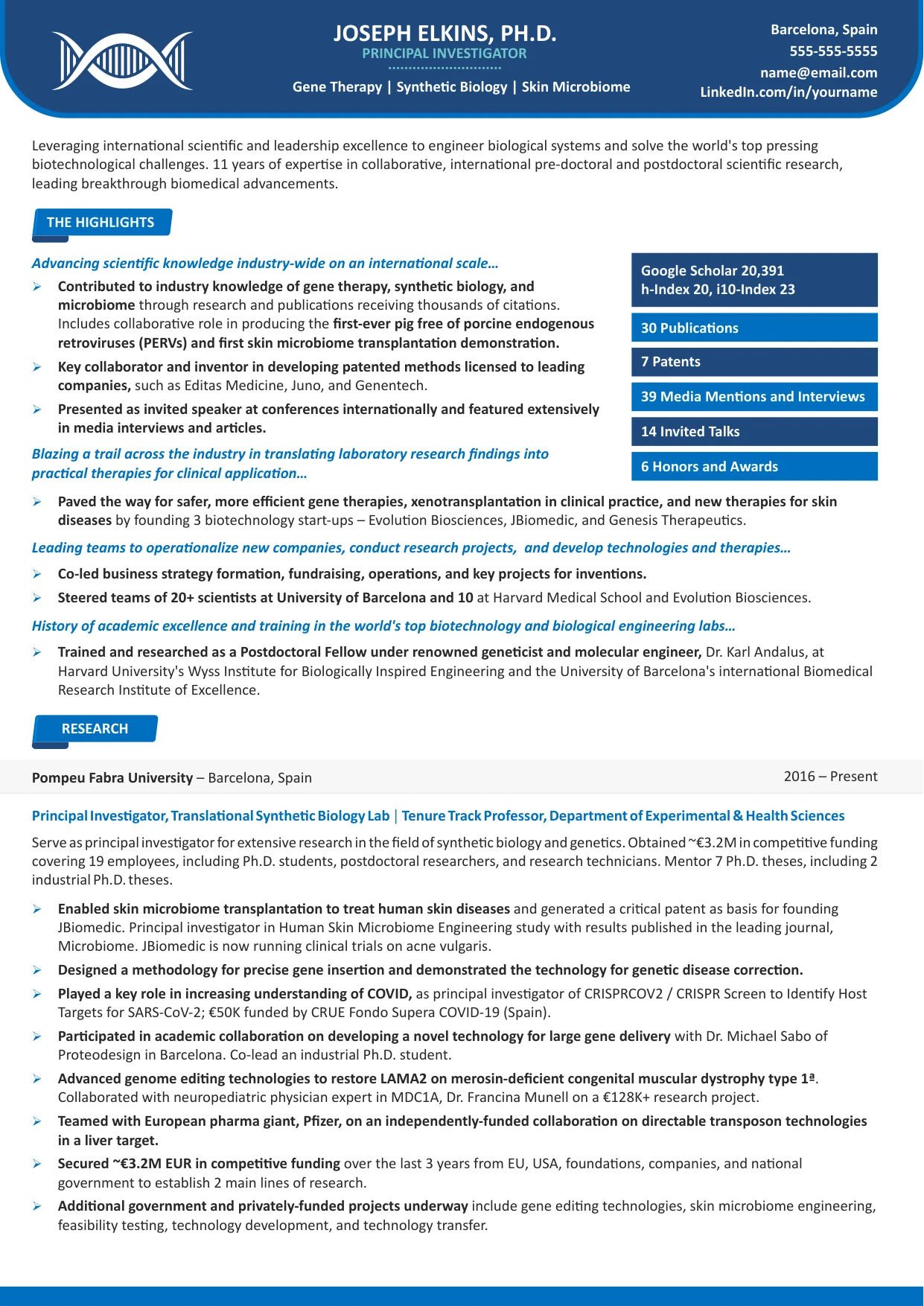 research scientist resume example biotech Medical resume example: research scientist resume entered in the TORI 2023 awards, page 1