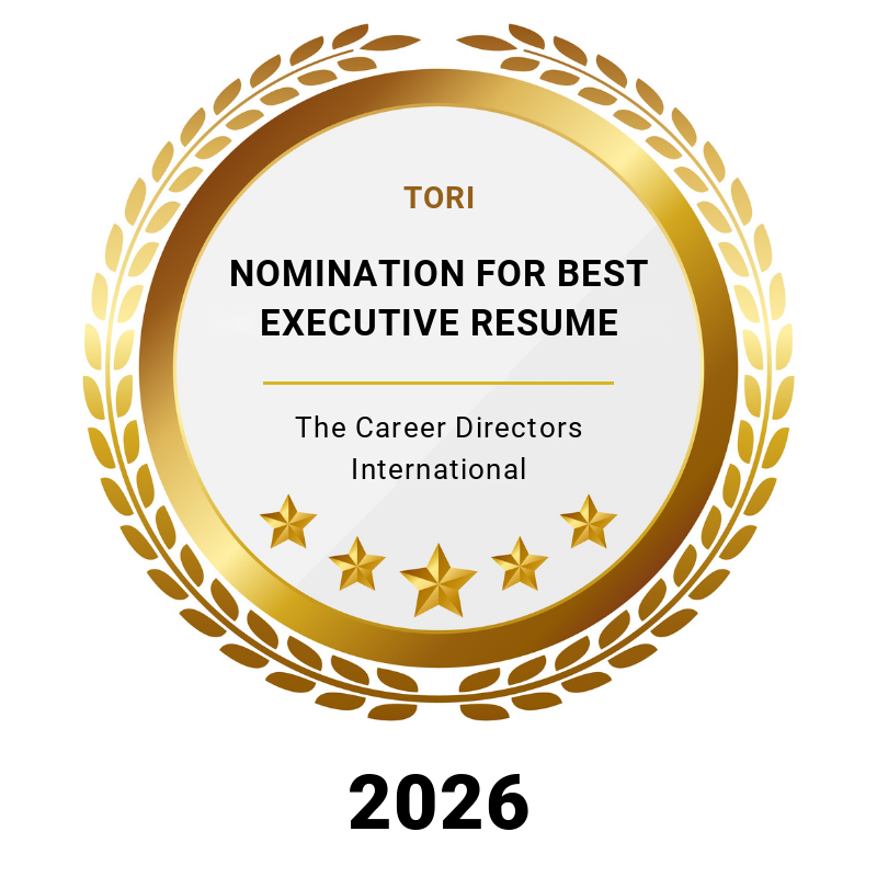 TORI 2026 nomination - Best Executive Resume - Career Directors International