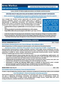 Chief Executive Officer Resume Sample 1