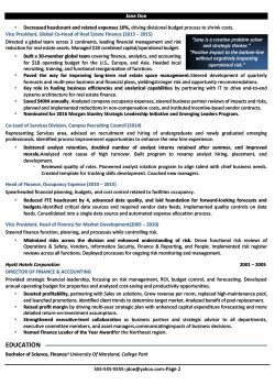 Chief of Staff Resume Sample Page 2