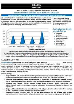 Presidents Resume Sample 1