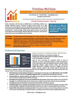 Senior Accountant Resume Sample 1