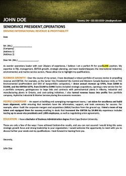 Vice President Cover Letter Sample