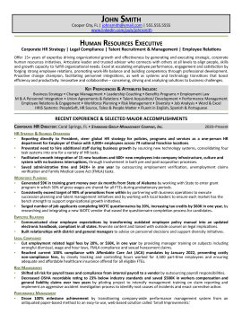 Human Resources (HR) Resume Examples & Detailed Guide for [year]