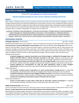 marketing director resume sample